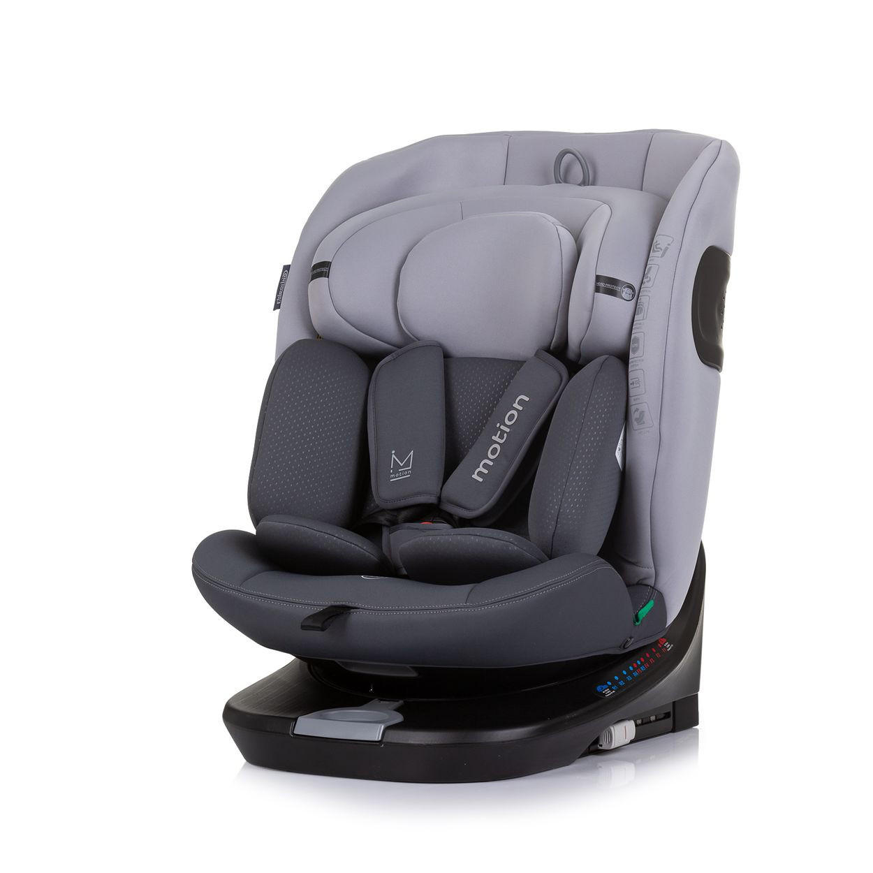 KINDERSITZ i-Size Motion grau (40 - 150 cm) Isofix 360° drehbar verstellbar - Grau, Kunststoff (44/81/55cm) - Chipolino