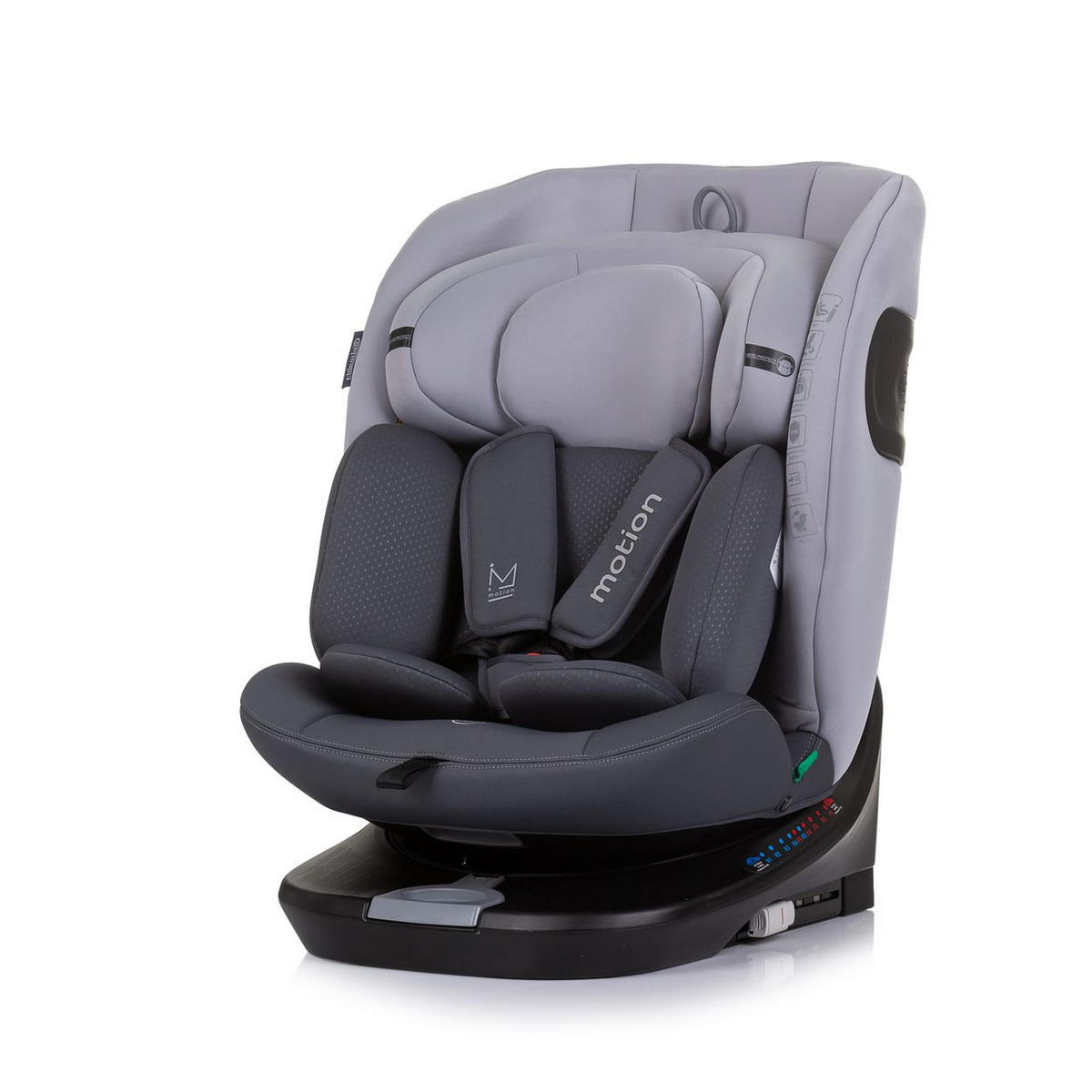 KINDERSITZ i-Size Motion grau (40 - 150 cm) Isofix 360° drehbar verstellbar - Grau, Kunststoff (44/81/55cm) - Chipolino