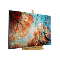 ÖLGEMÄLDE 120/75 cm - Blau/Orange, Holz/Textil (2.1/75cm) - KUNSTLOFT