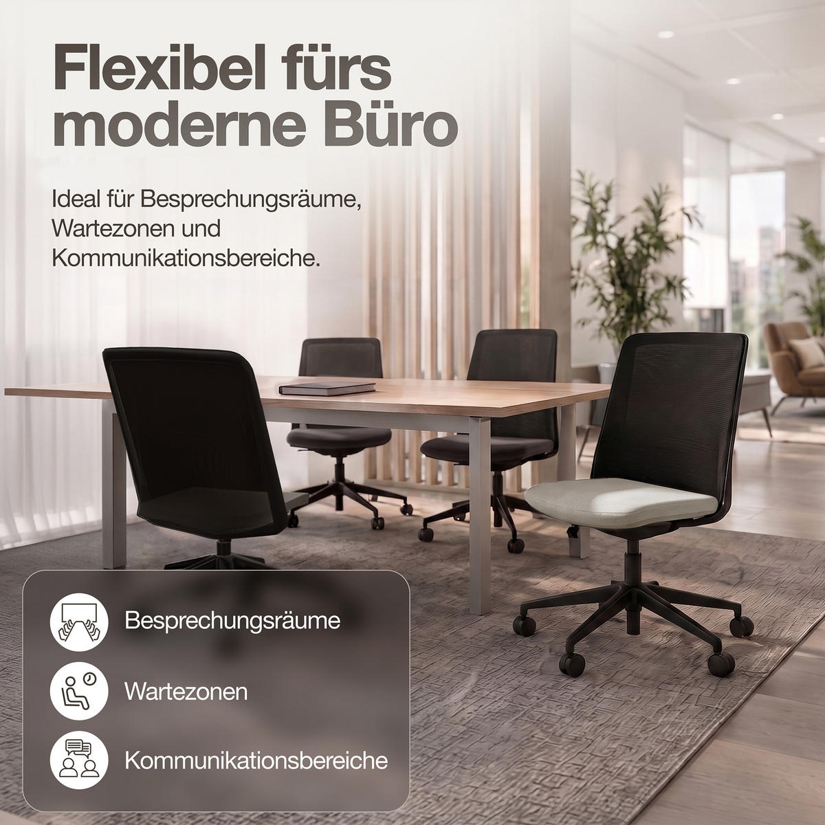 DREHSTUHL Bürostuhl Alassio / Weiß - Weiß, Textil (56/87/45cm) - ASSMANN