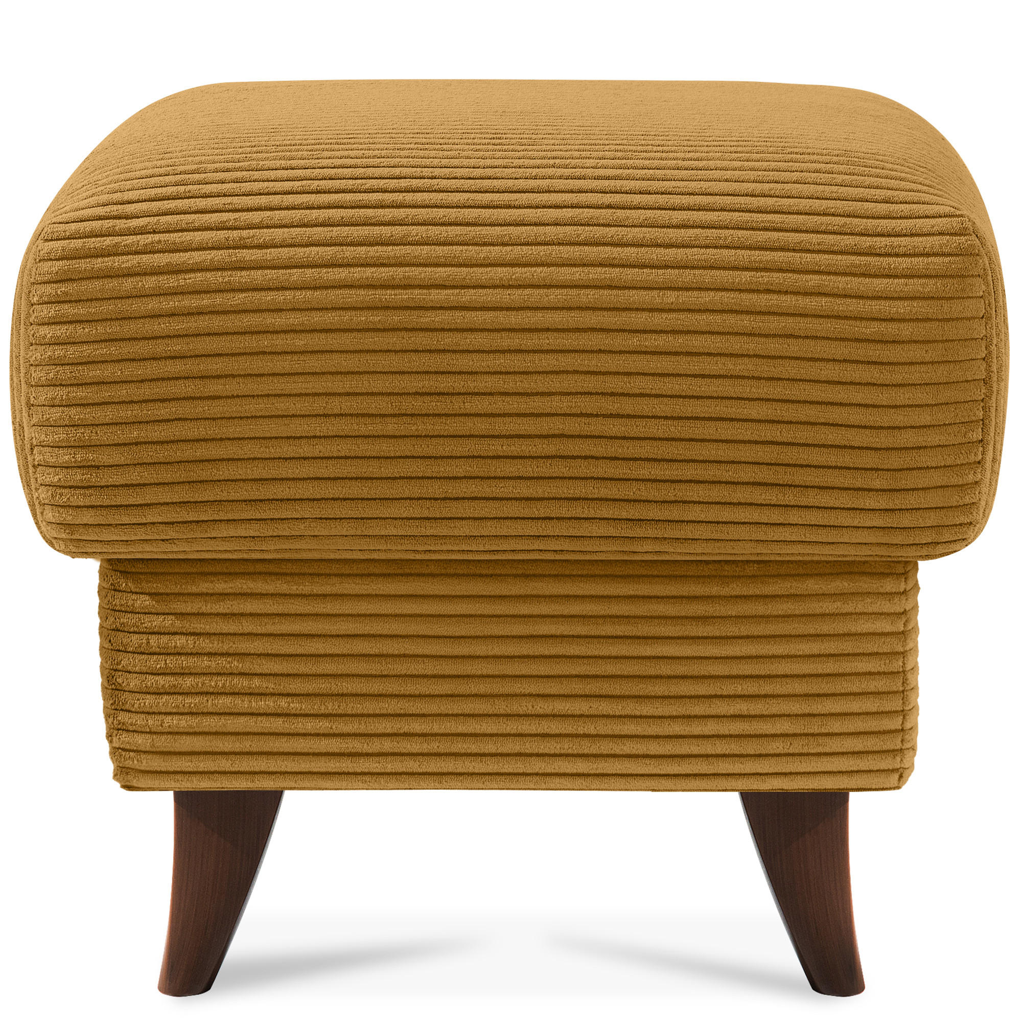 FUẞSTÜTZE GUSTAVO II, Gelb - Gelb/Braun, Holz/Holzwerkstoff (53/49/53cm) - KONSIMO®