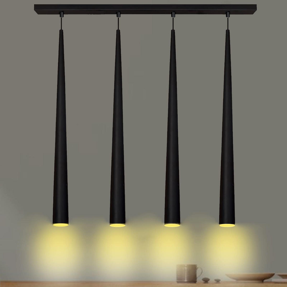PENDELLEUCHTE Galway Hangelampe - Schwarz, Metall (70/1/70cm) - Bamyum