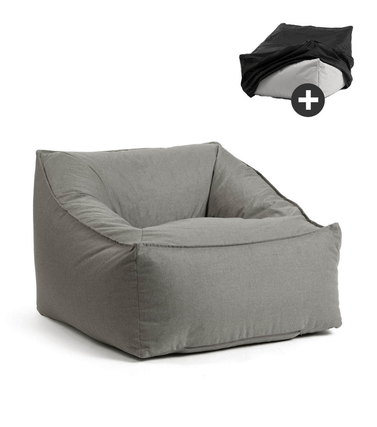 SITZSACK Der Sunnyboy - Dunkelgrau, Textil (80/60/83cm) - Mokebo