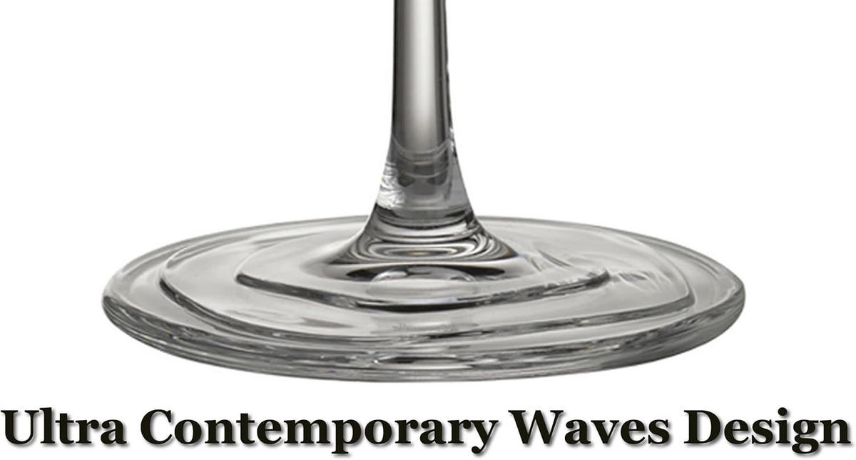 CHAMPAGNERGLÄSER Waves Jamie Oliver, 6er Set, Flöte, Sektgläser Für Festliche Anlässe, Alltag, Elegante Trinkgläser, Champagner Sektflöte Sekt - Transparent, Glas (3.48L) - Tefal