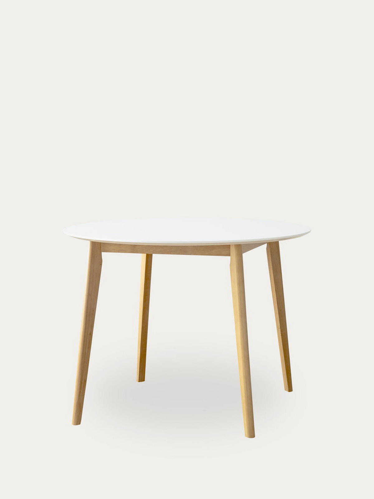 ESSTISCH Basic Natur - Weiß 100 x 100 - Braun, Holzwerkstoff (100/100/75cm) - Kenay Home