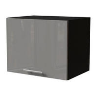 KLAPPHÄNGESCHRANK Essen W4B/45 Grau Hochglanz / Schwarz Matt 45 / 32,5 / 36cm - Schwarz/Grau, Holz/Holzwerkstoff (45/36/32.5cm) - Feldmann-Wohnen