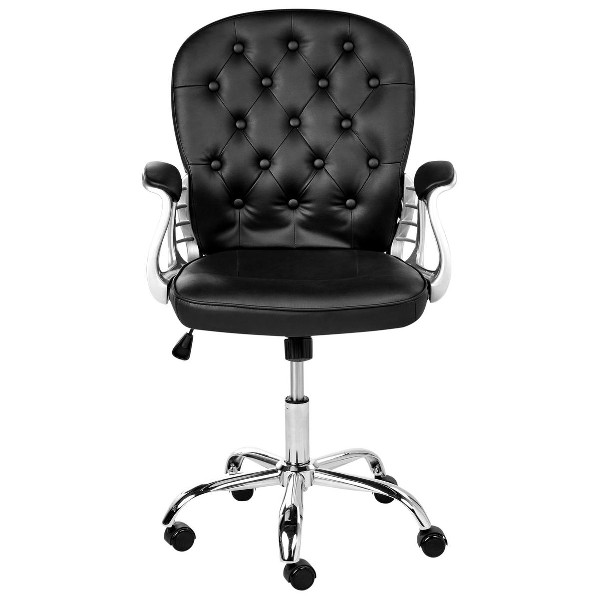 BÜROSTUHL Kunstleder Schwarz Princess - Schwarz, Textil/Metall (60/98/60cm) - Beliani