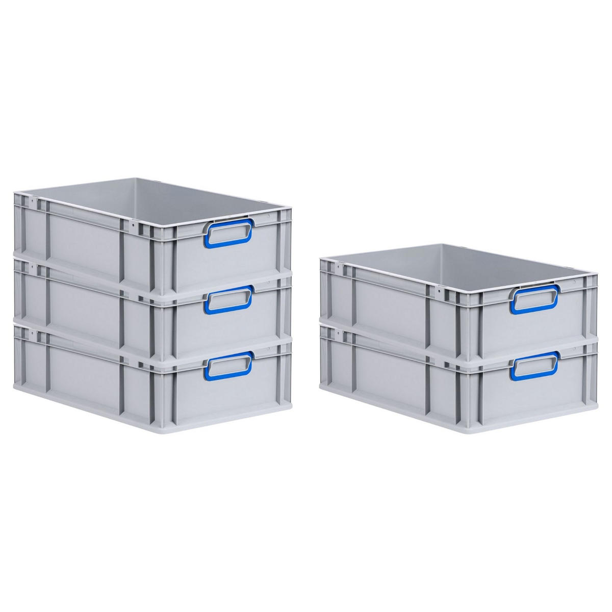 EUROBOX Nextgen Color 17x40x60cm 34 Liter Griffe Blau Geschlossen - Blau, Kunststoff (40/17/60cm) - PROREGAL