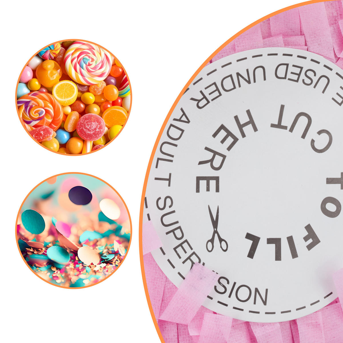 PINATA - Rosa, Papier/Wellpappe (13.5/51/13.5cm) - Relaxdays