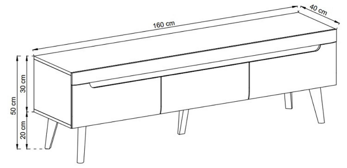 WOHNWAND Weiß Riviera Eiche Nordan Mit LED Mit Regalen - Eichefarben/Weiß, Holzwerkstoff (305/197/40cm) - Sepro Meble