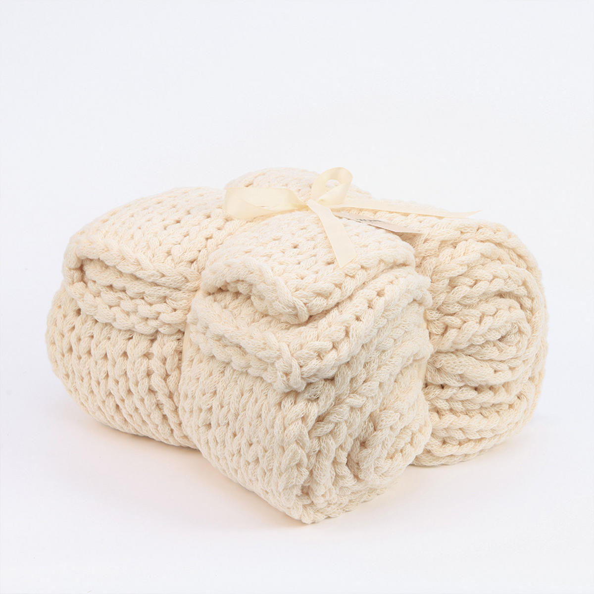 WEBDECKE LIAN - Farbe: Beige, Größe: 140 x 200 cm - Beige, Kunststoff (140/200cm) - Home Deluxe