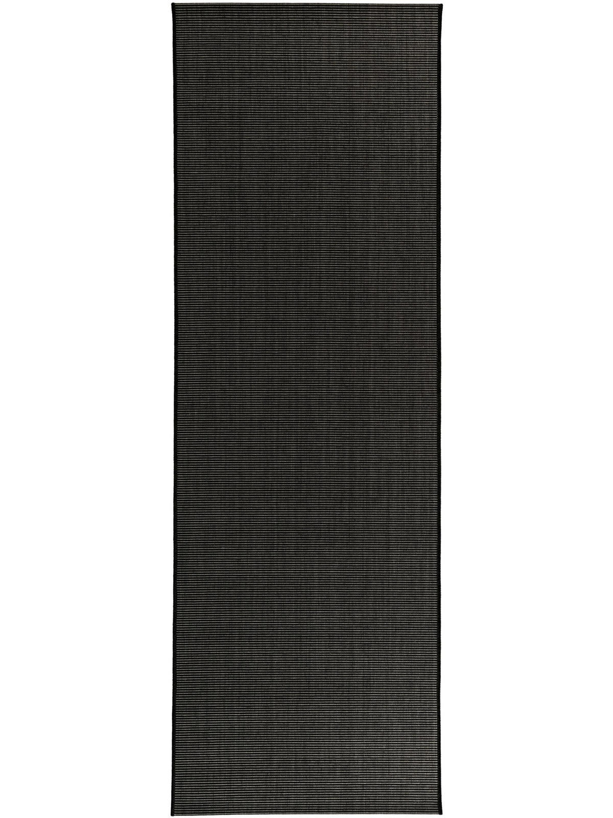 OUTDOORLÄUFER Metro Schwarz 80x240 cm - Schwarz, Textil (80/240cm) - benuta Nest