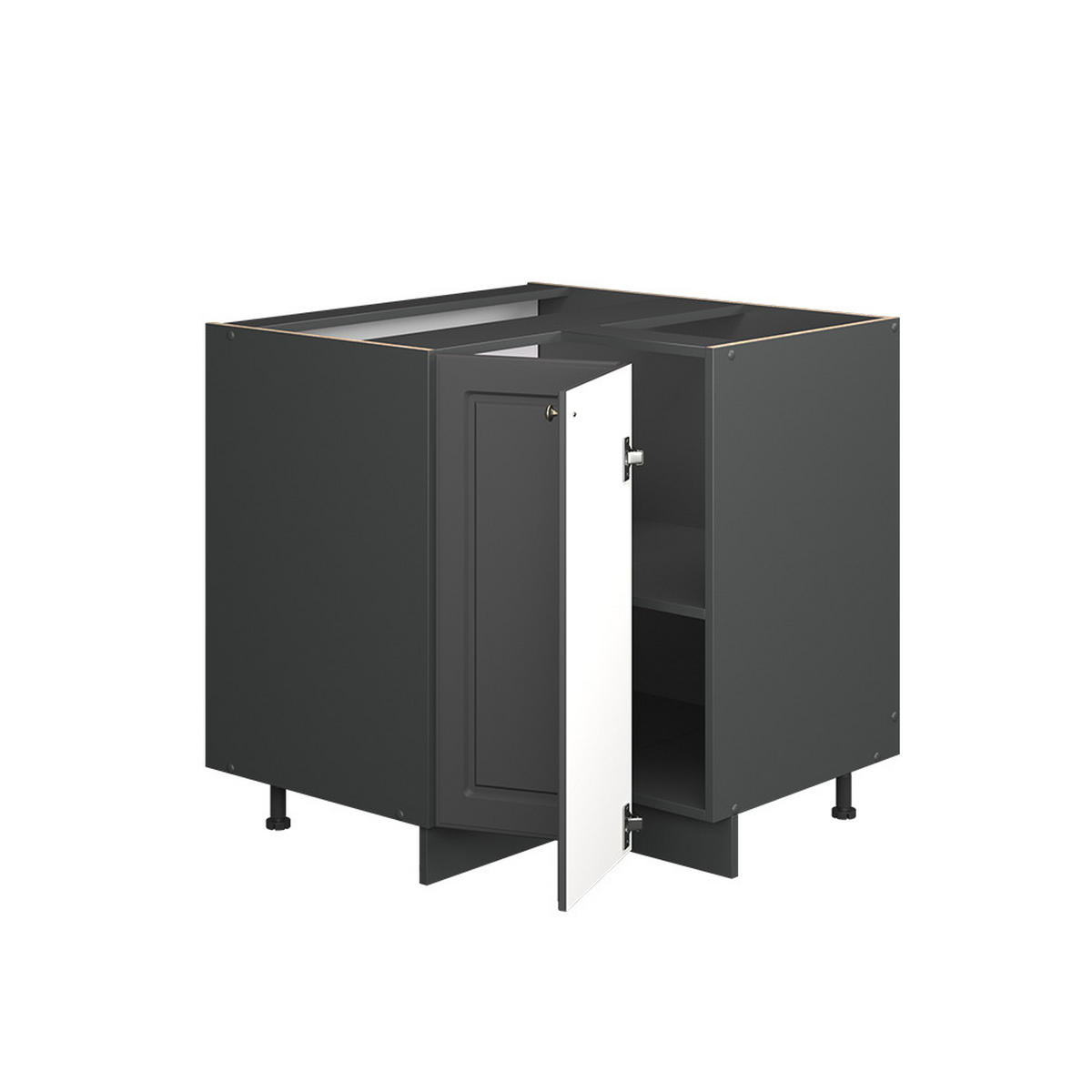 ROHOVÁ SKŘÍŇKA Fame-Line Anthrazit-Gold Landhaus - antracitová, kompozitní dřevo (80.5/82/60cm) - Vicco