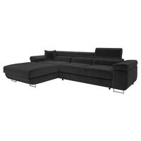 ECKSOFA Torezio Mini, Seite: Links - Schwarz, Holz/Textil (280/170cm) - MIRJAN24