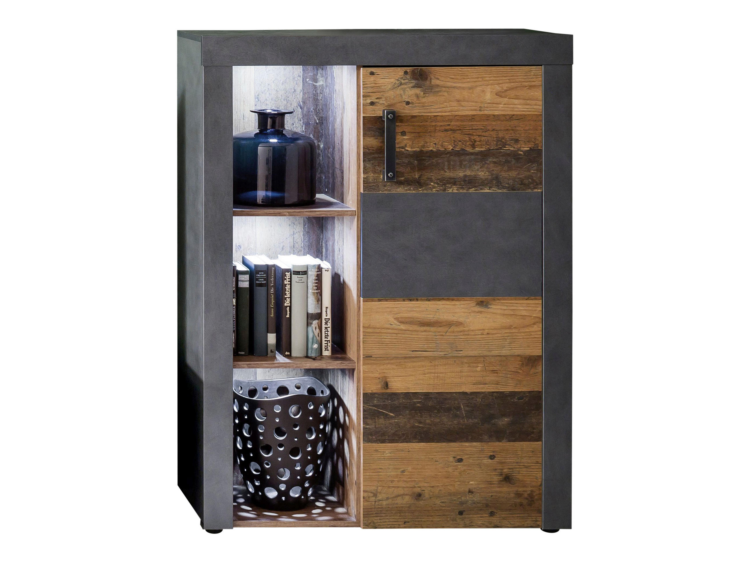 SIDEBOARD Old Wood Dekor - Grau, Holzwerkstoff (87/118/34cm) - ebuy24