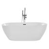 BADEWANNE FREISTEHEND 75x150x58 cm weiß Nevis - Weiß, Kunststoff (75/58/150cm) - Beliani