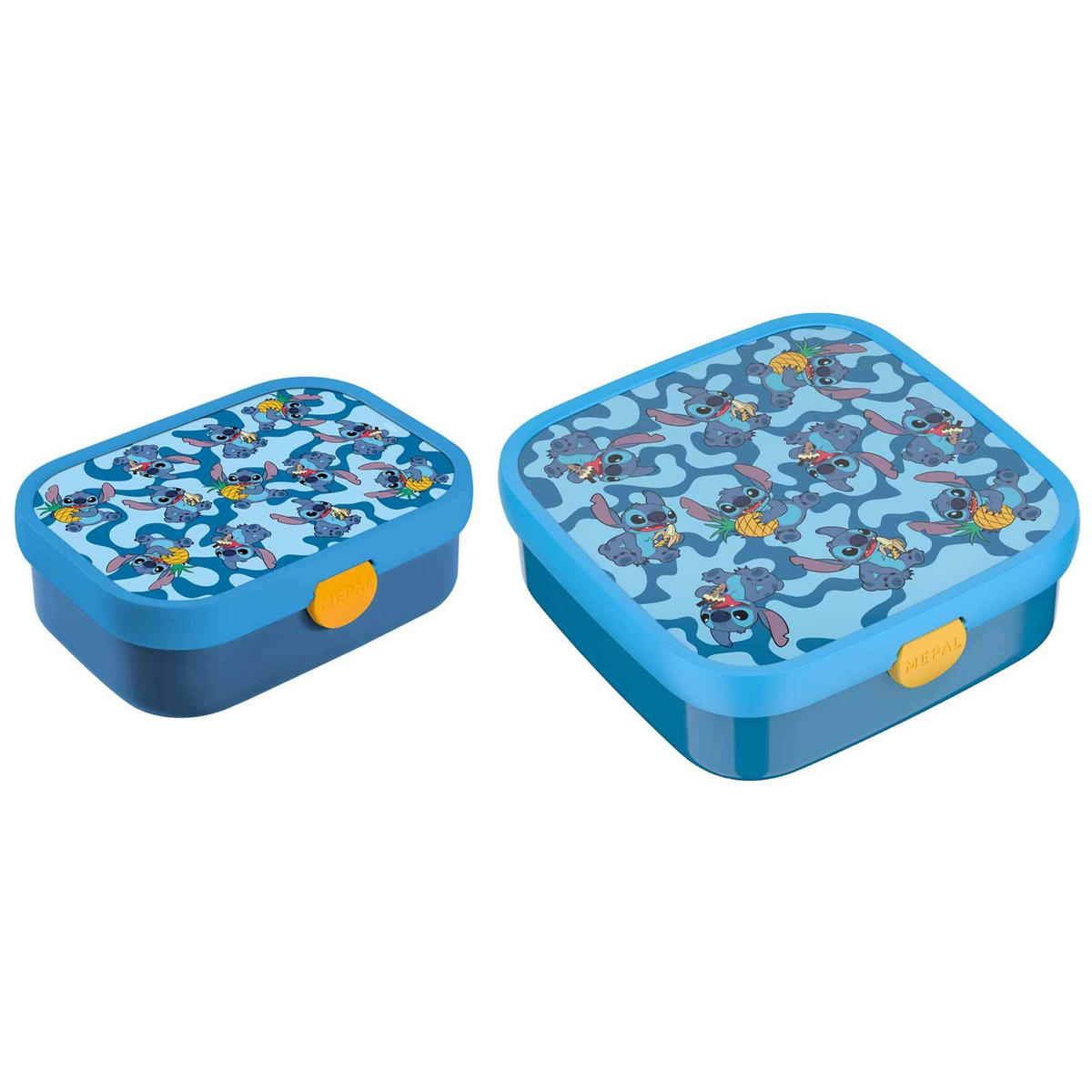 BROTDOSEN-SET Campus (2025) Stitch 2er Set - Blau/Gelb, Kunststoff (1/1/1cm) - Mepal