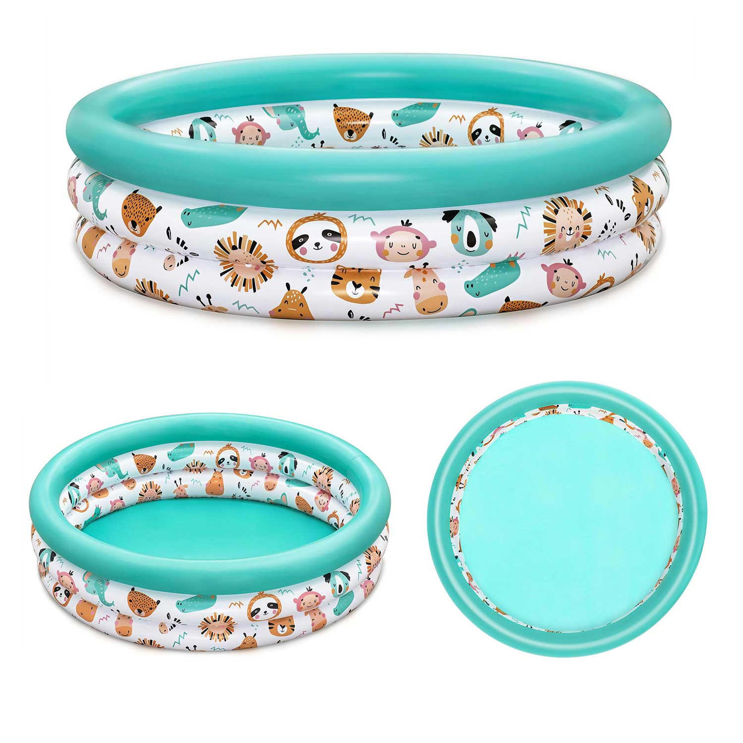 KINDERSCHWIMMBECKEN 102 x 25 cm - 51008N - Multicolor, Textil (102/25cm)