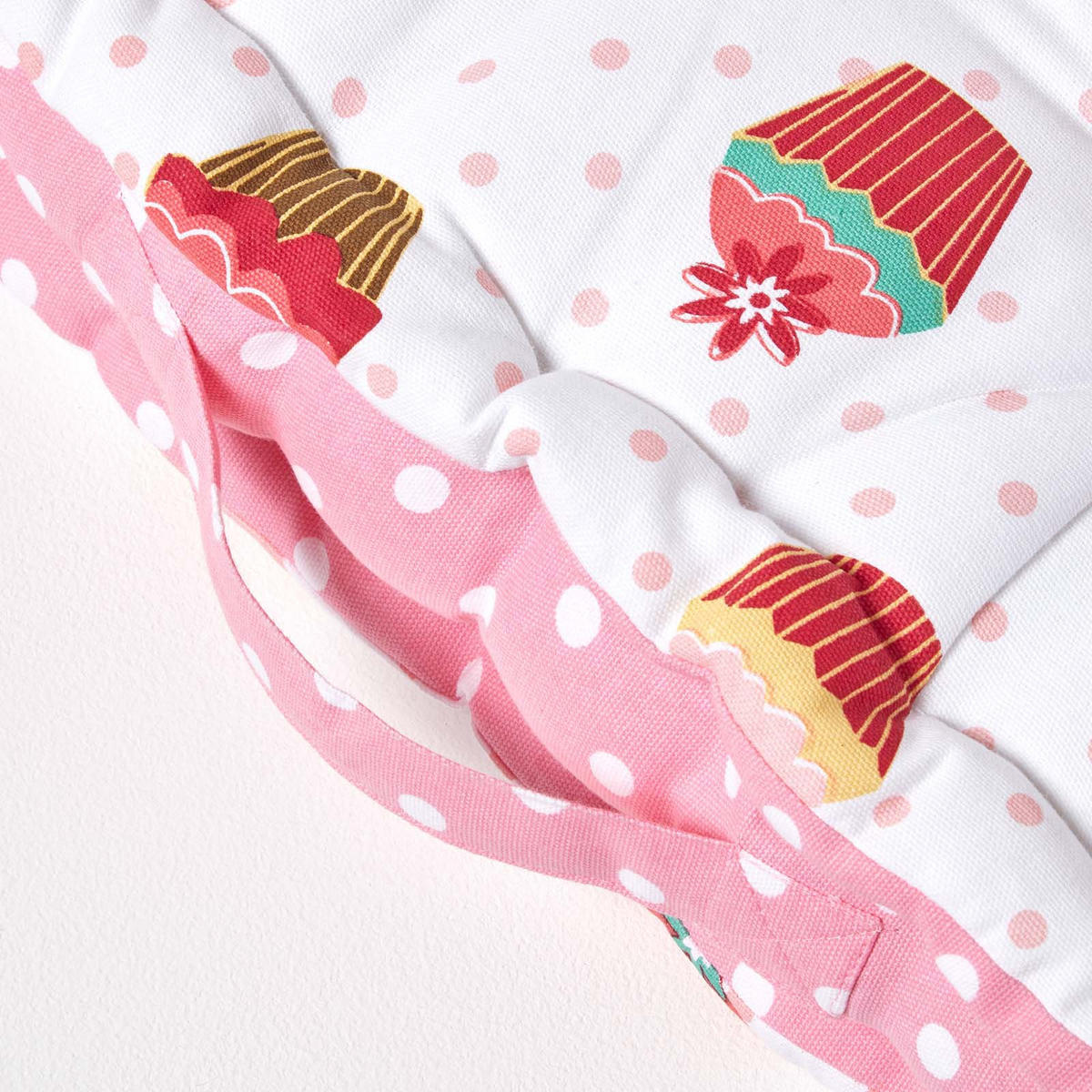 SITZKISSEN Cupcakes rosa 40/40/8 cm - Rosa, Textil (40/40/8cm) - Homescapes