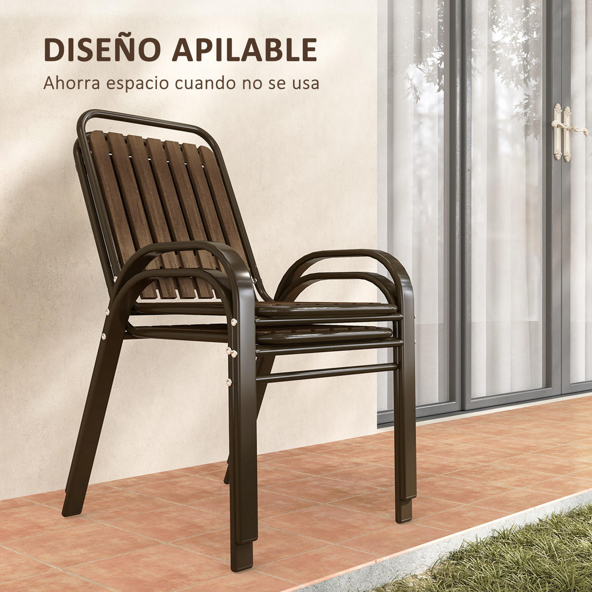 GARTEN-BEISTELLTISCHSET Dunkelbraun 3 Stück - Beige, Naturmaterialien (56/66/91cm) - GiPP