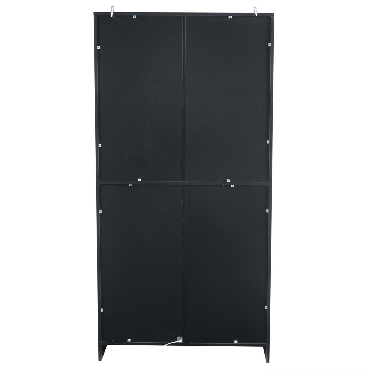 VITRINA 80/40/160 cm črna z LED osvetlitvijo in steklenimi vrati - črna, leseni material (40/160/80cm) - BEAOK