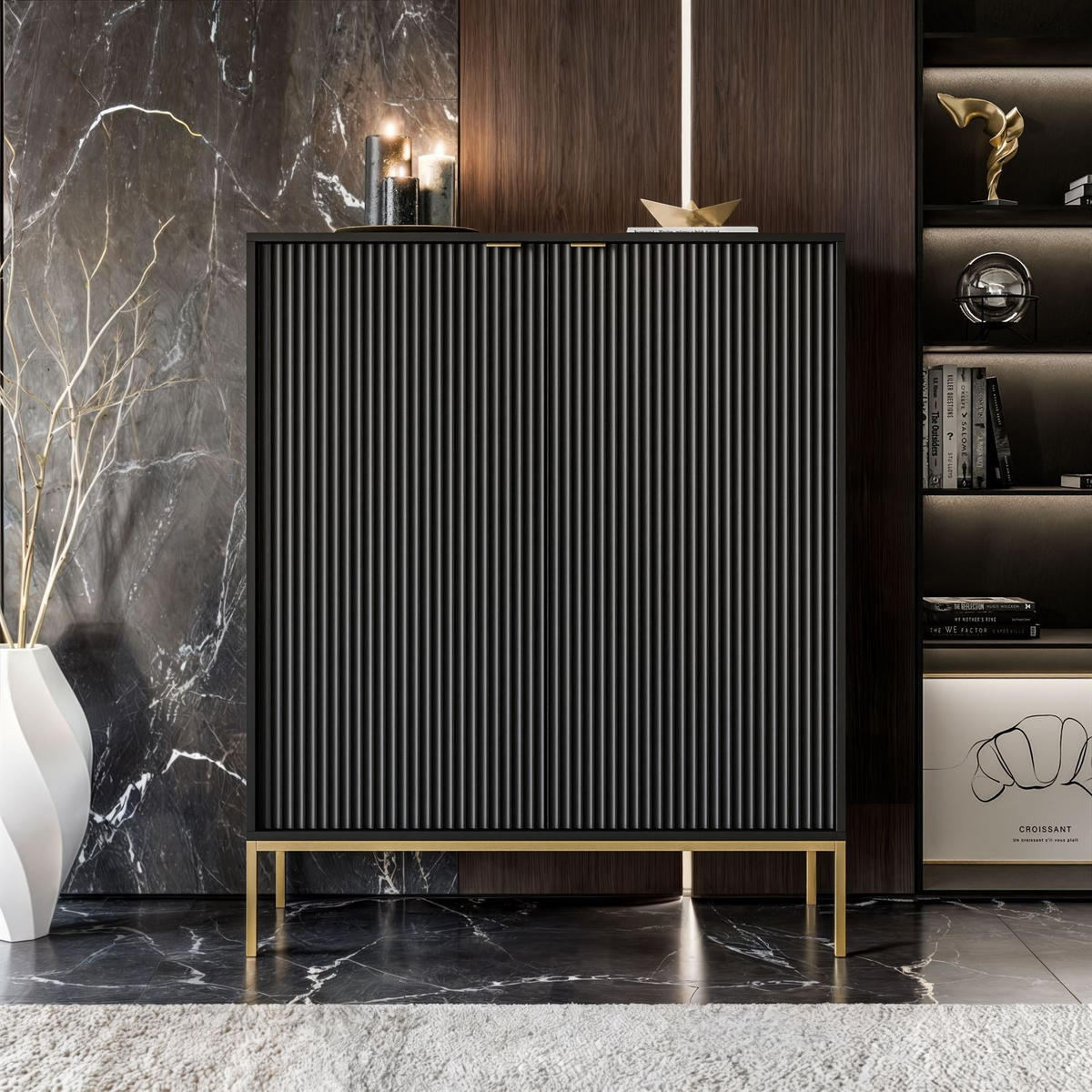 HIGHBOARD CORTADO GOLD K104 ZWEIFLUEGELIG SCHWARZ - Schwarz, Holzwerkstoff (104/125/39cm) - Lookway