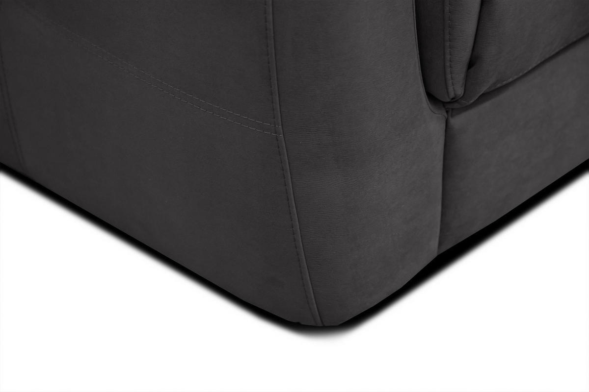 SOFA JONES 2-Sitzer mit 2 Relaxfunktionen, anthrazit - Anthrazit/Schwarz, Holz/Kunststoff (166/102/99cm) - Courtois Laville