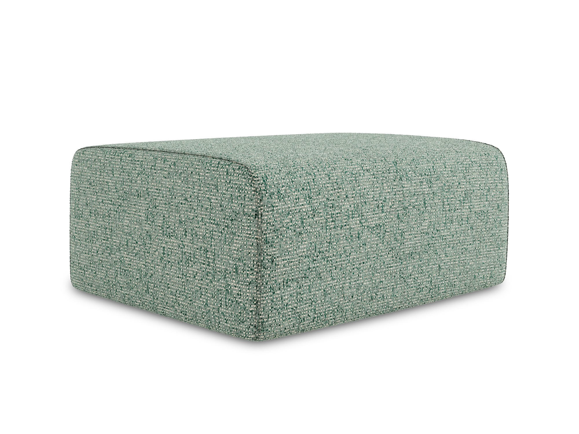 POUF Strukturstoff Stoff Grün - Schwarz/Hellgrün, Kunststoff/Textil (90/80/60cm) - Makamii