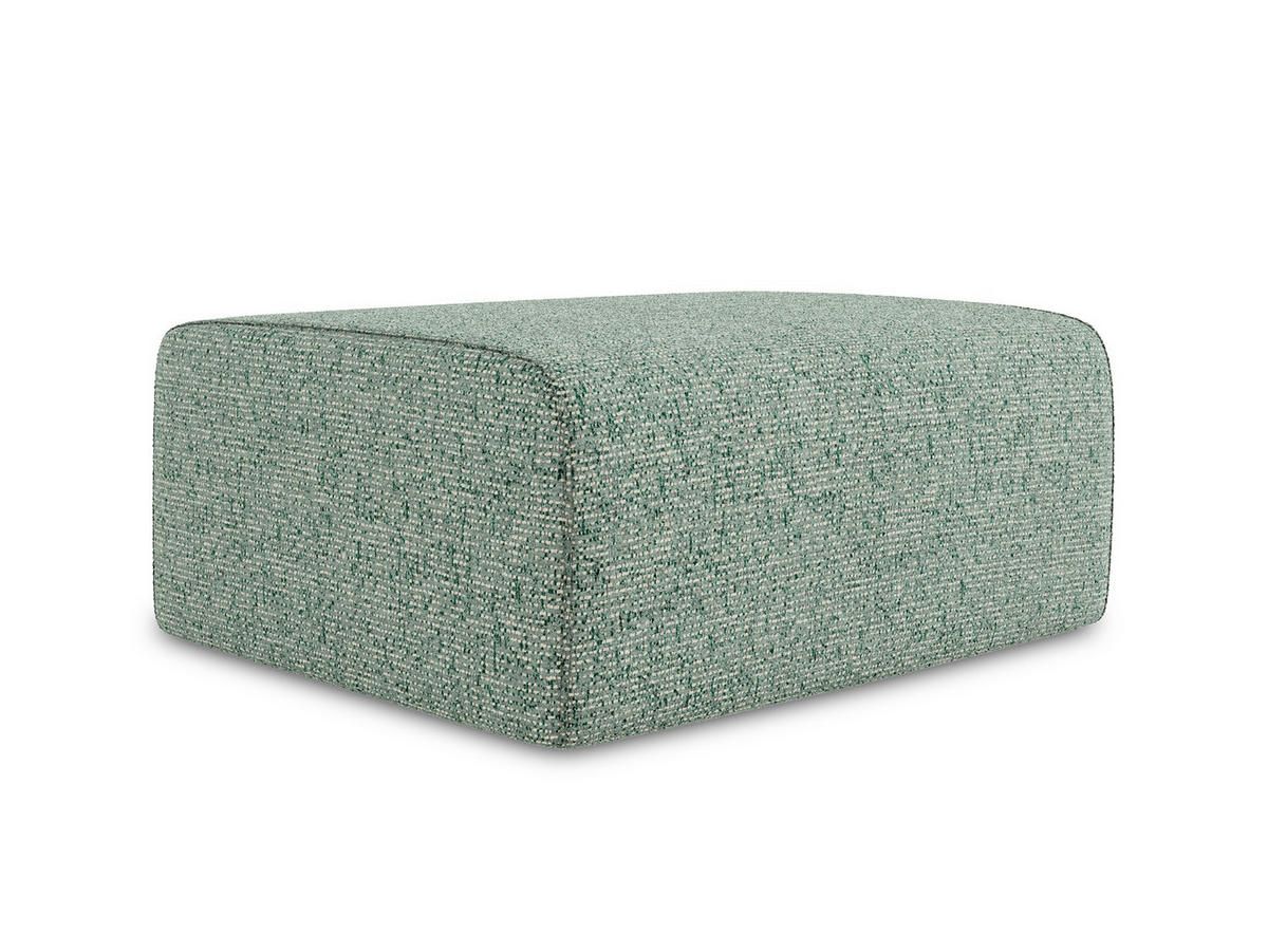 POUF Strukturstoff Stoff Grün - Schwarz/Hellgrün, Kunststoff/Textil (90/80/60cm) - Makamii