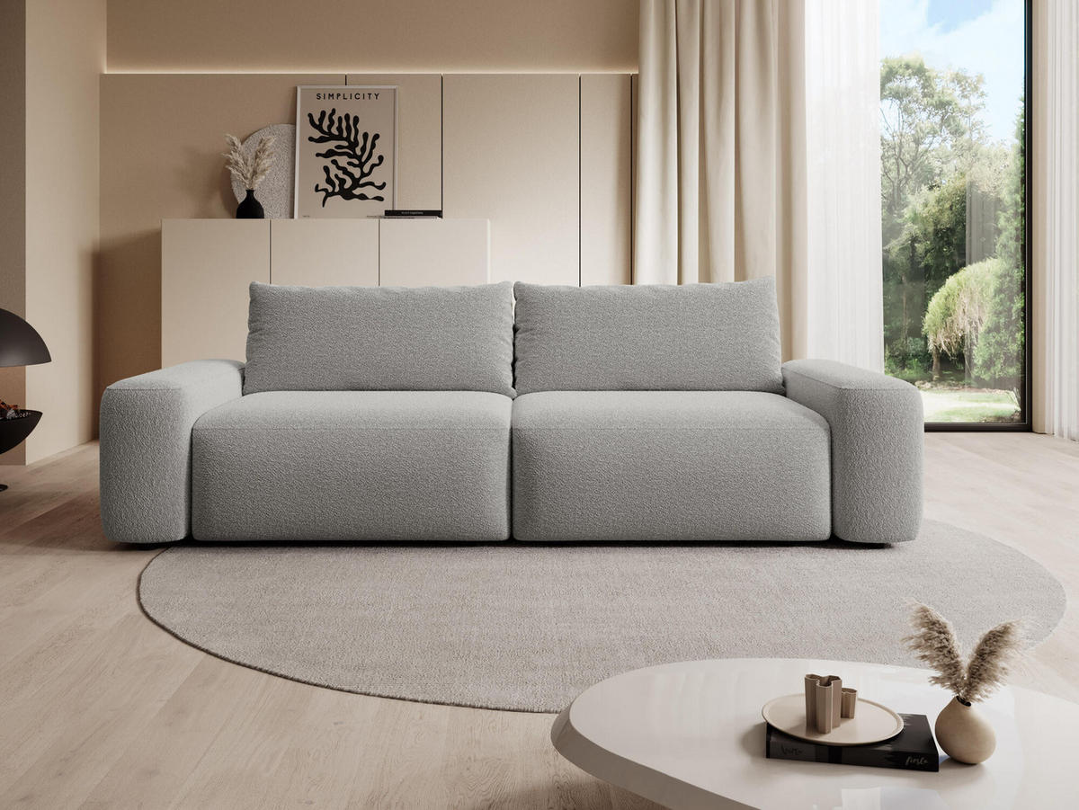 SOFA LOOP Grau 257x105x87 cm - Grau, Textil (257/87/105cm) - FURNLUX