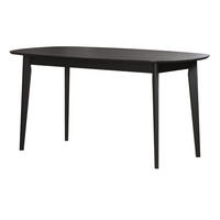 ESSTISCH Esche schwarz 160 x 90 cm, moderner Küchentisch - Schwarz, Holzwerkstoff (77/160/90cm) - Top.Furn