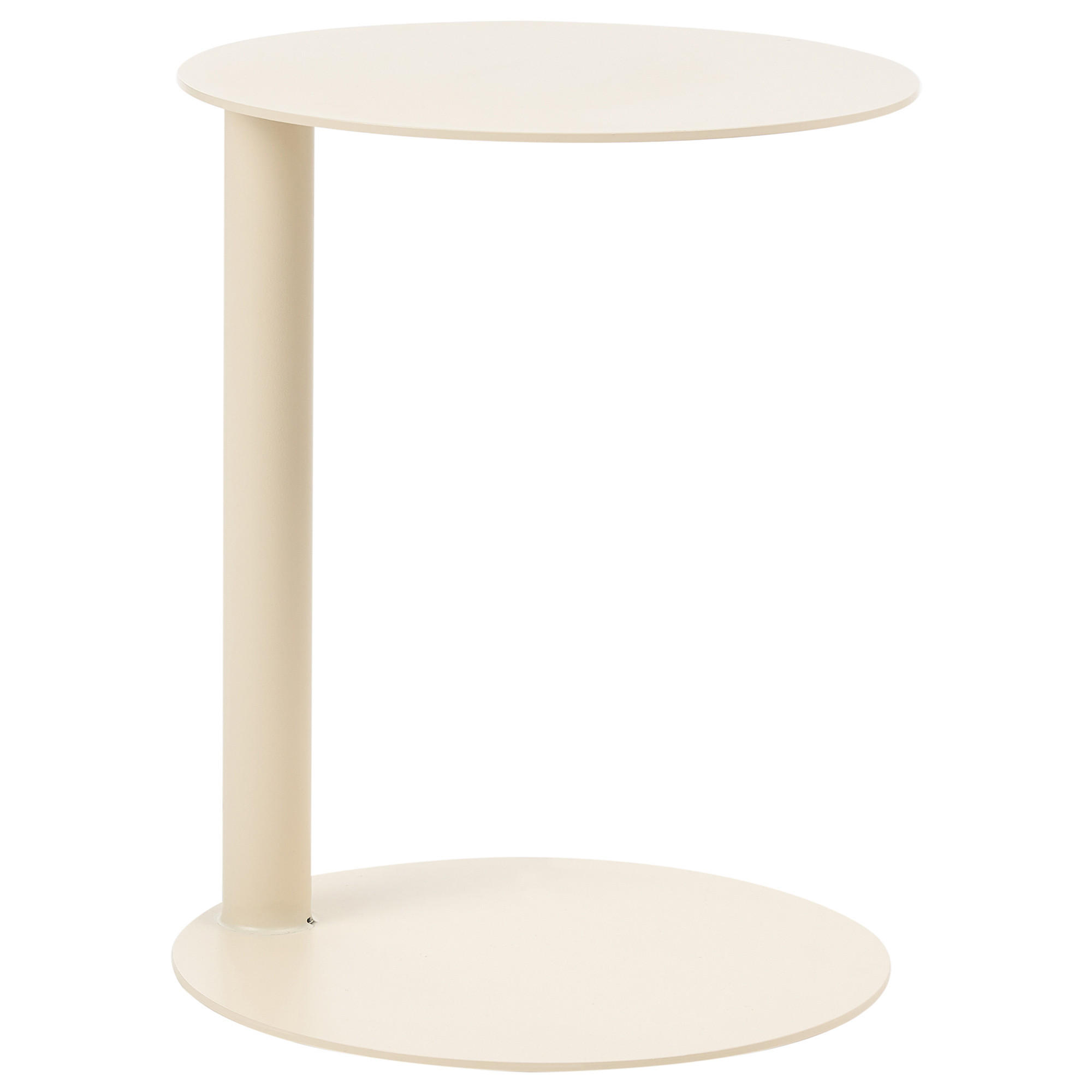 OUTDOOR-BEISTELLTISCH 40/40/Metall Beige Venturina - Beige, Metall (40/40/50cm) - Beliani