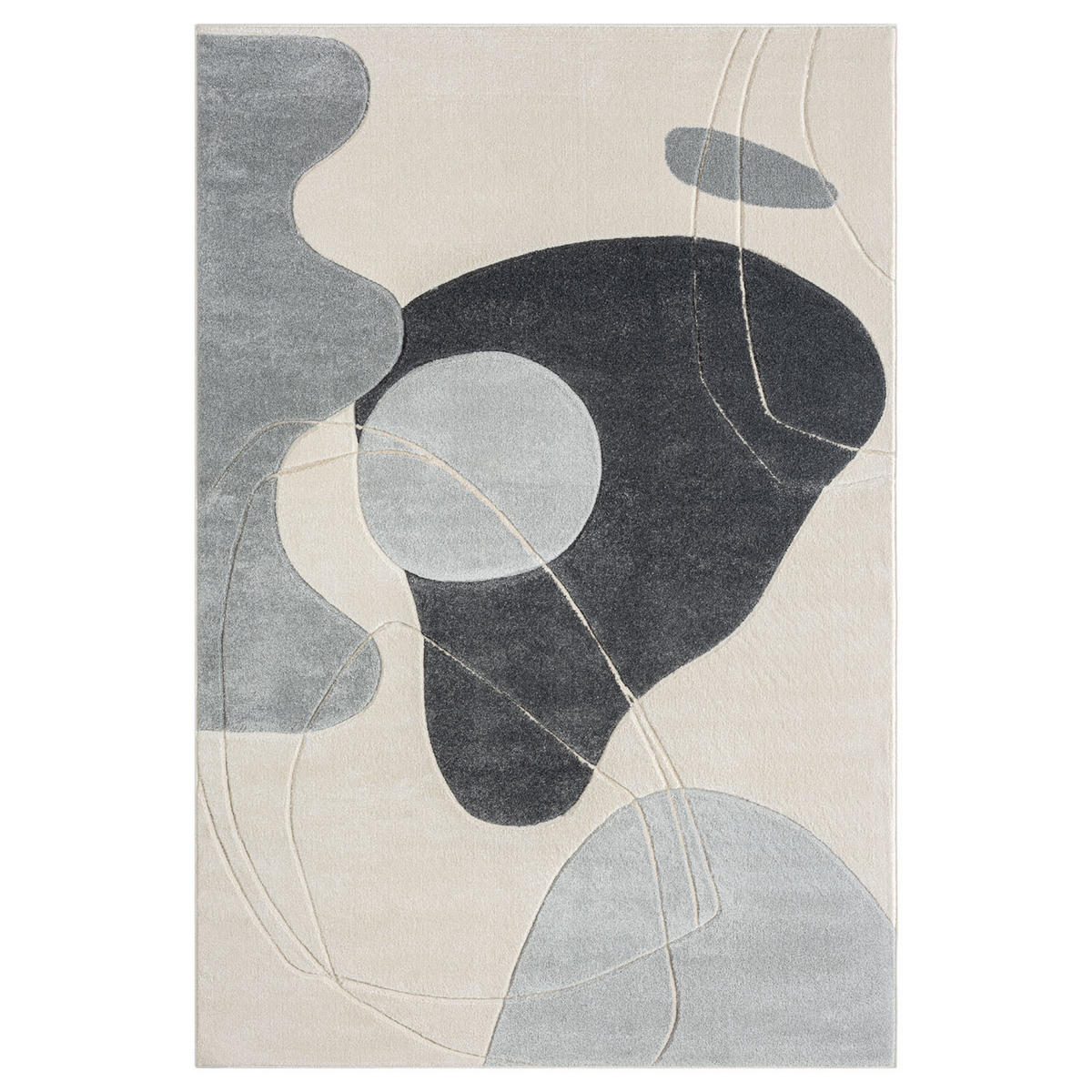 KURZFLOR-TEPPICH Bonito 7158 Grau 120x170 cm - Grau, Textil (120/170cm) - carpet city