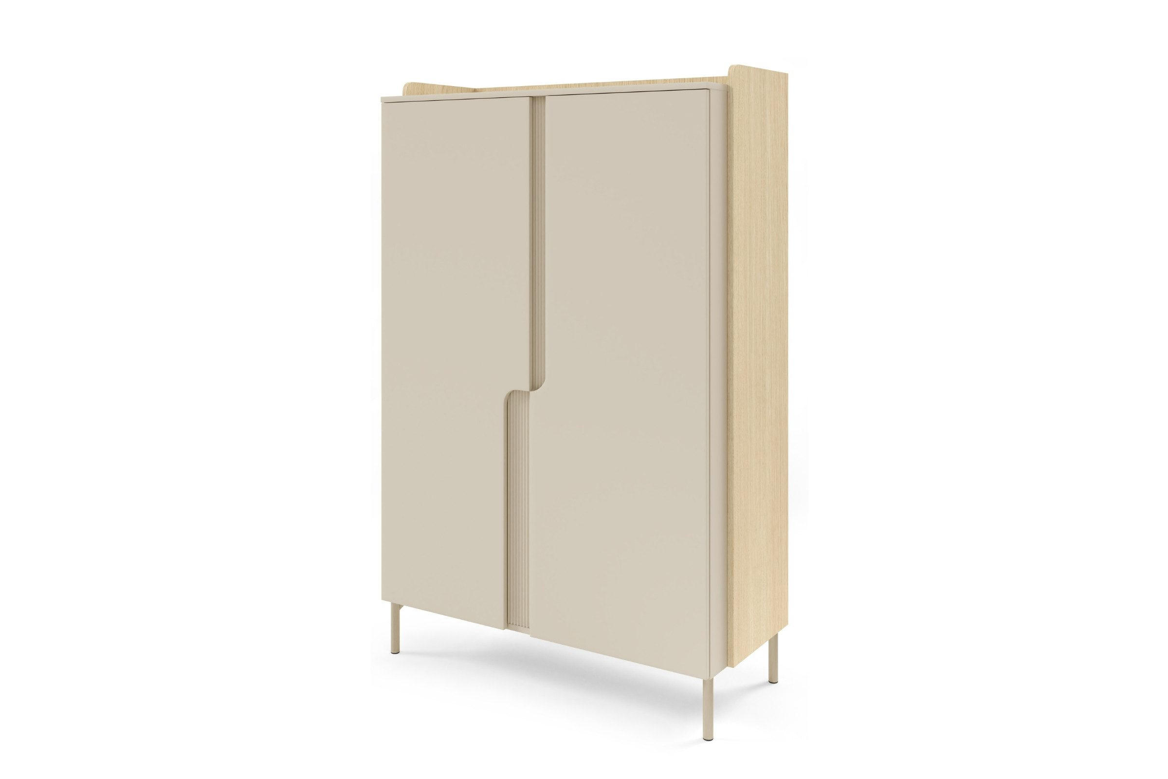 HOCHKOMMODE PAURO 03 103/160/42 cm in Eiche Mavelie / Macadamia - Eichefarben/Beige, Holzwerkstoff (103/160/42cm) - Deine Möbel 24