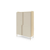 HOCHKOMMODE PAURO 03 103/160/42 cm in Eiche Mavelie / Macadamia - Eichefarben/Beige, Holzwerkstoff (103/160/42cm) - Deine Möbel 24