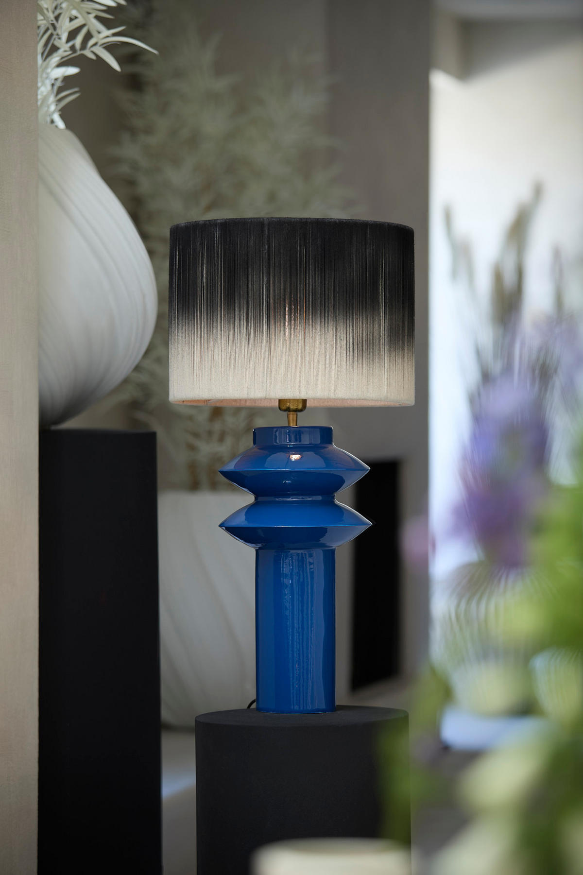 LAMPENFUSS Petch Blau Ø22/40 cm - Blau, Metall (22/22/40cm) - Light & Living