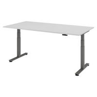 SCHREIBTISCH elektrisch XDSM 100/200/72 cm in Grau/Graphitfarben - Graphitfarben/Grau, Holzwerkstoff (100/200/72cm) - bümö