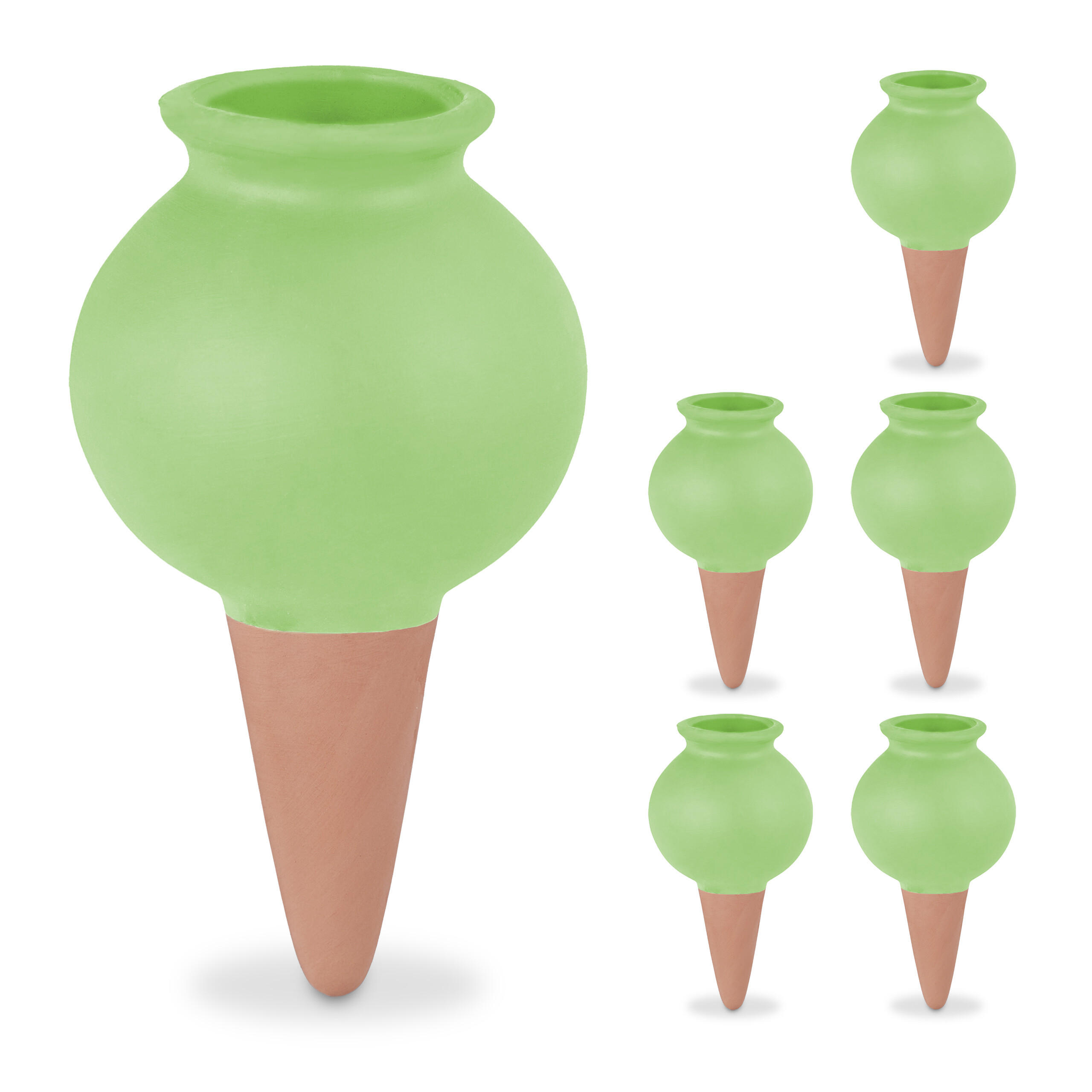 6XTONSPITZEN - Multicolor, Keramik (6/12/6cm) - Relaxdays