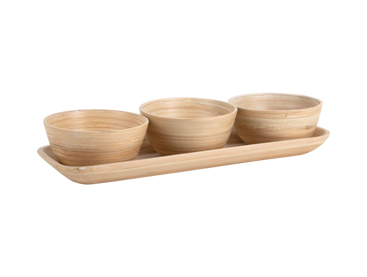 SNACK Set Puro 36/12/6 cm - Braun, Naturmaterialien (12cm) - Present Time