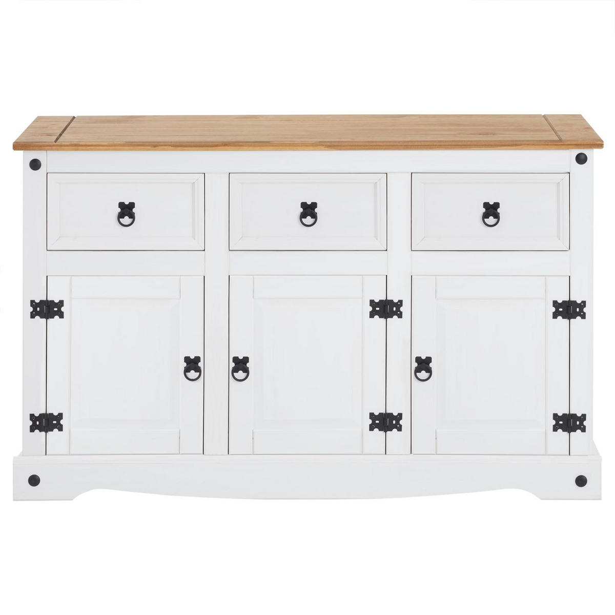 SIDEBOARD CAMPO - Weiß/Braun, Holz (125/76/40cm) - CARO-Möbel