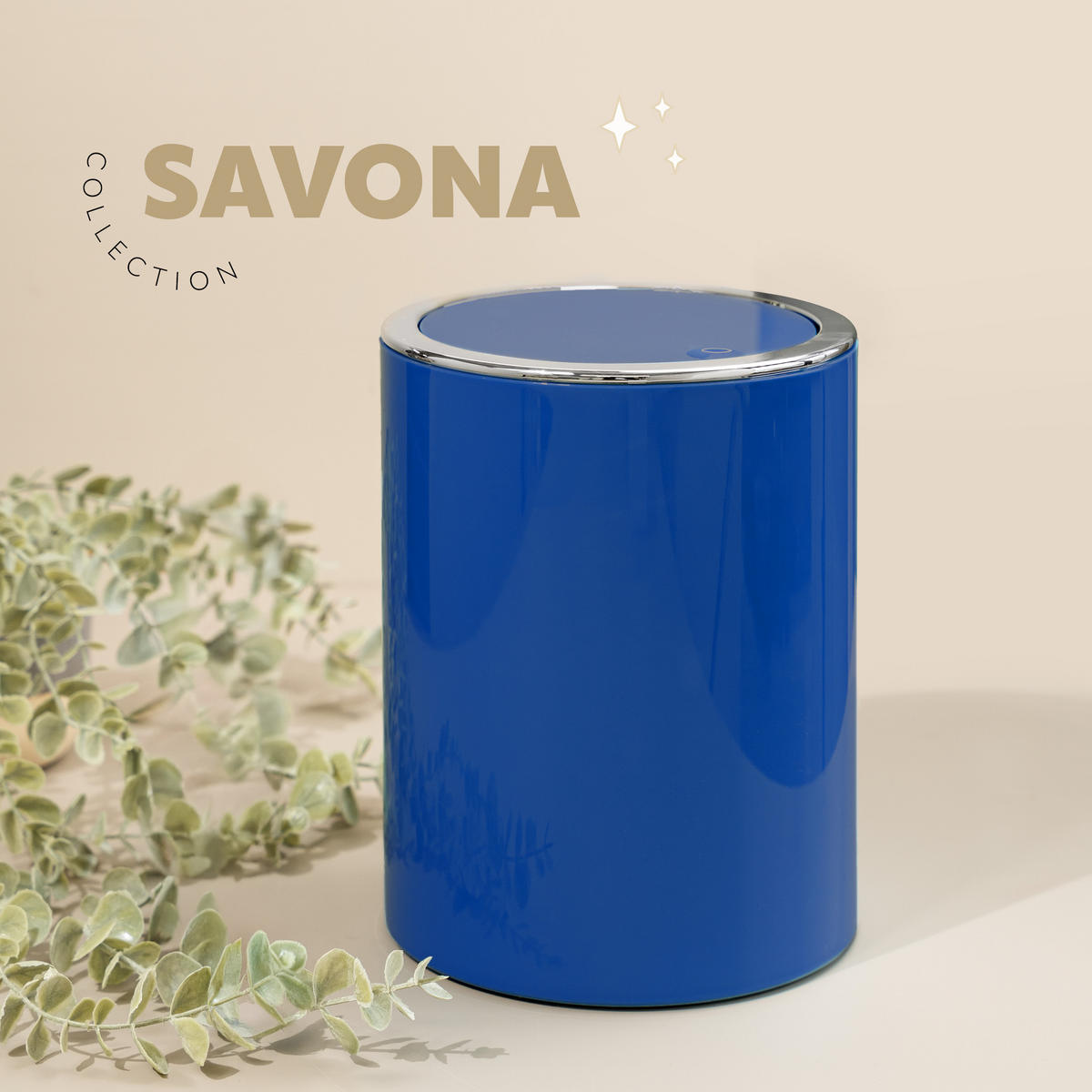KOSMETIKEIMER SAVONA 5,5 Liter, blau - Dunkelblau, Kunststoff (19/24.5/19cm) - bremermann