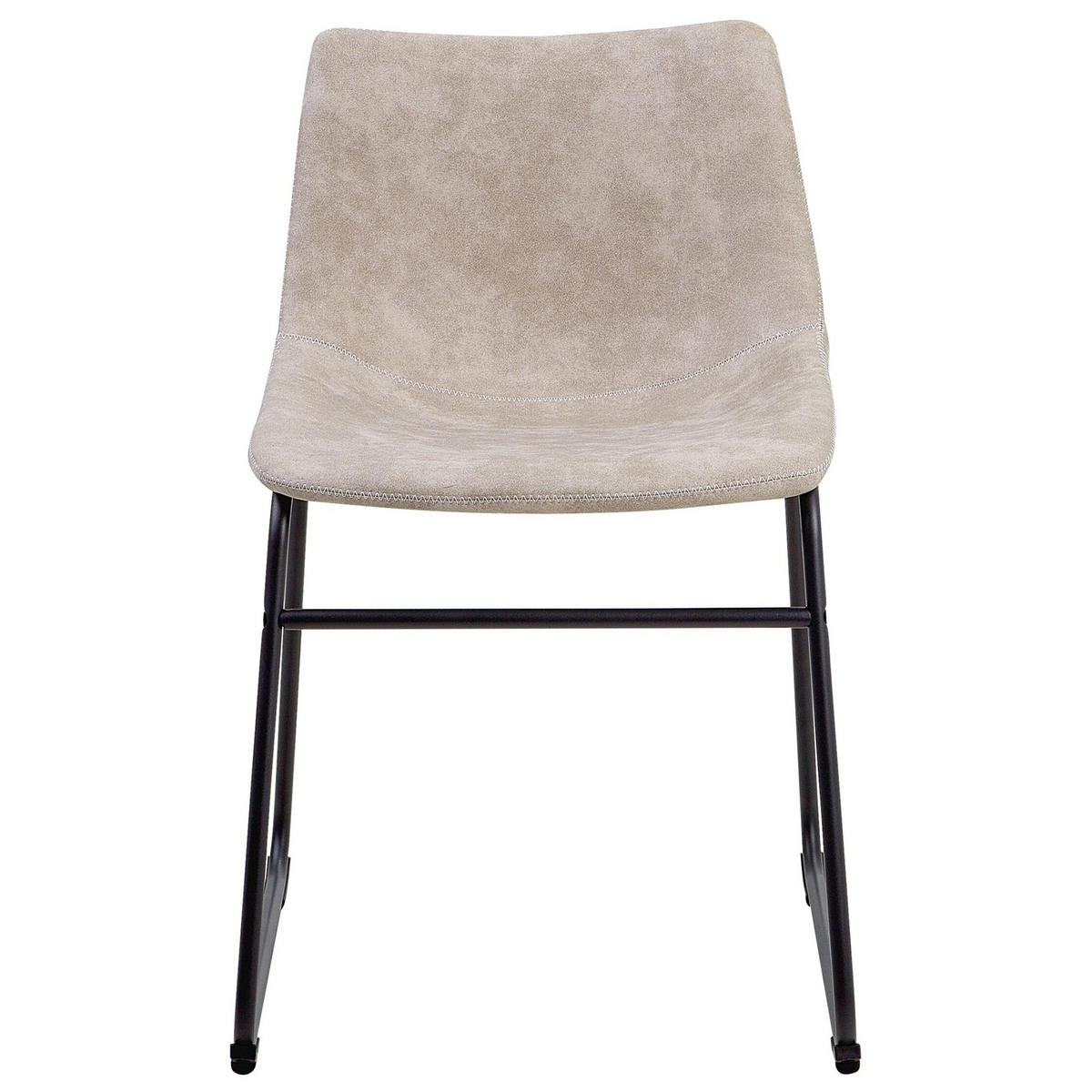 ESSZIMMERSTUHL 2er-Set Polsterbezug Beige Batavia - Beige, Textil/Metall (45/74/44cm) - Beliani