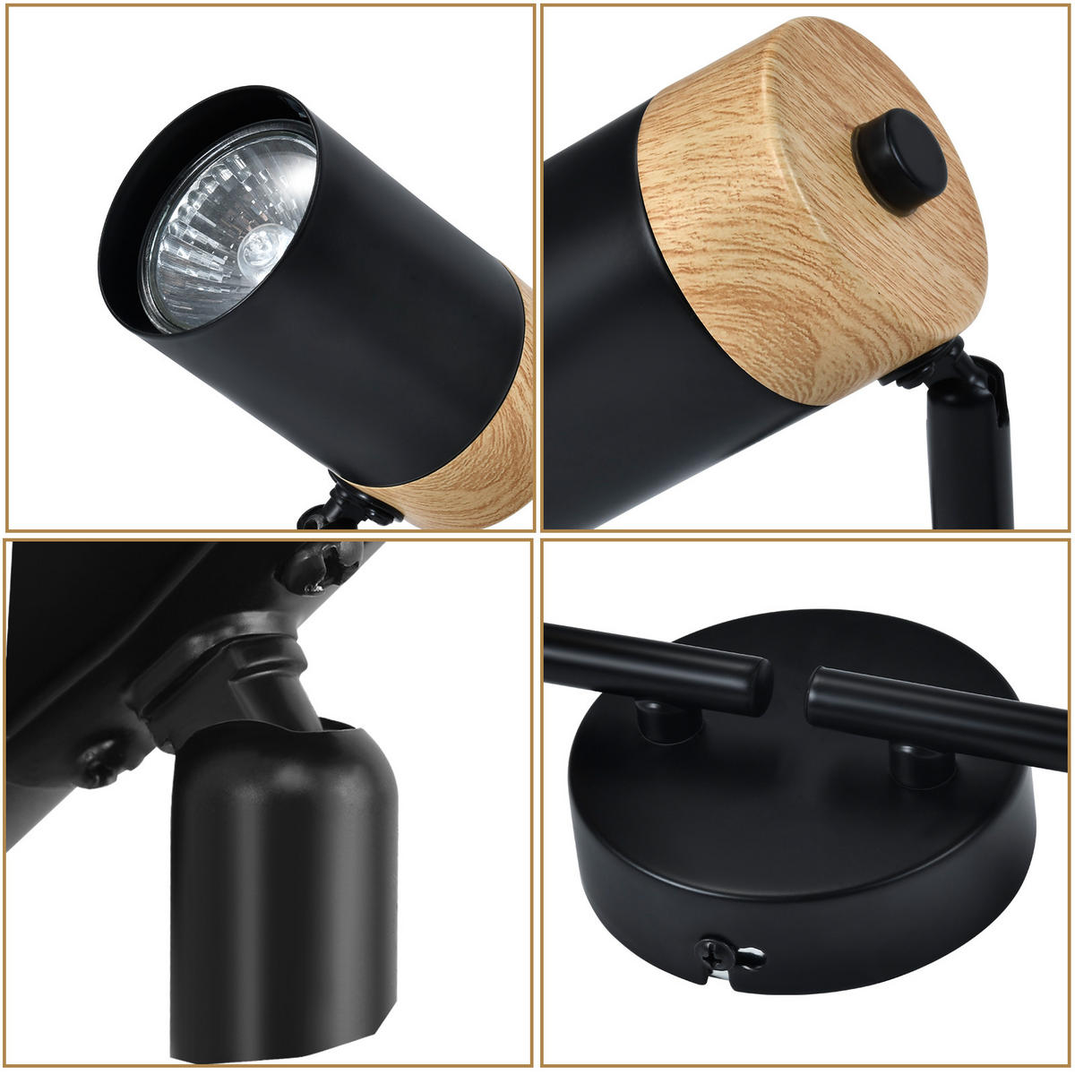 DECKENSTRAHLER Ameise 9/19/62cm - Schwarz, Metall (62/9/19cm) - ZMH