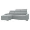 ECKSOFA Oslo 2rLC - Silberfarben/Hellgrau, Holz/Textil (235/170cm) - MIRJAN24