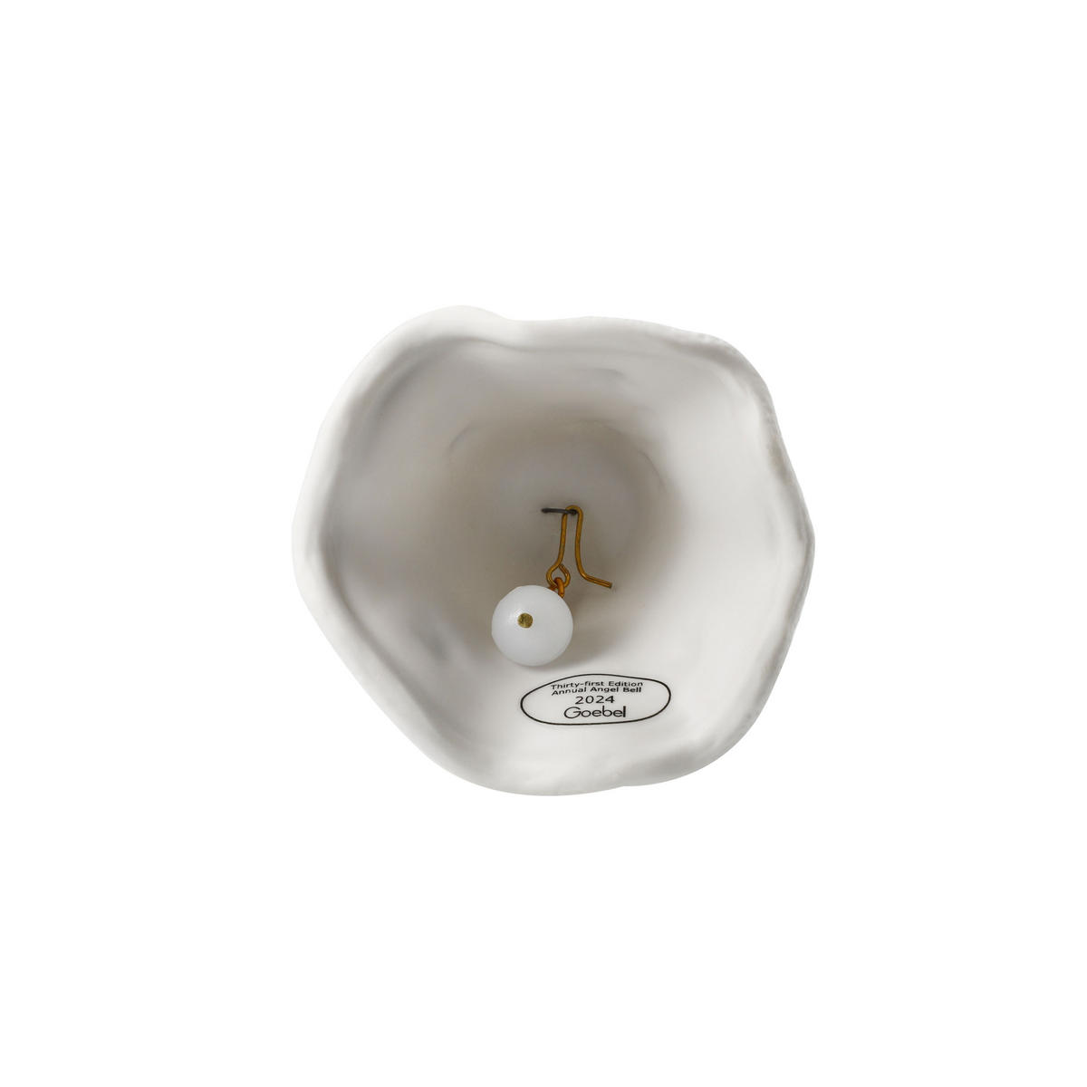 ENGELFIGUR Jahresengel Glöckchen 2024, Porzellan, Walnuss, Jahresedition - Braun, Keramik (6/9.5/6cm) - Goebel