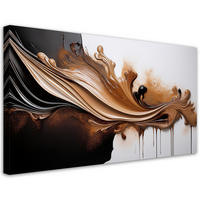 WANDBILD Modern Braun Abstrakt 3D-Effekt - Braun, Textil (120/60cm) - Feeby