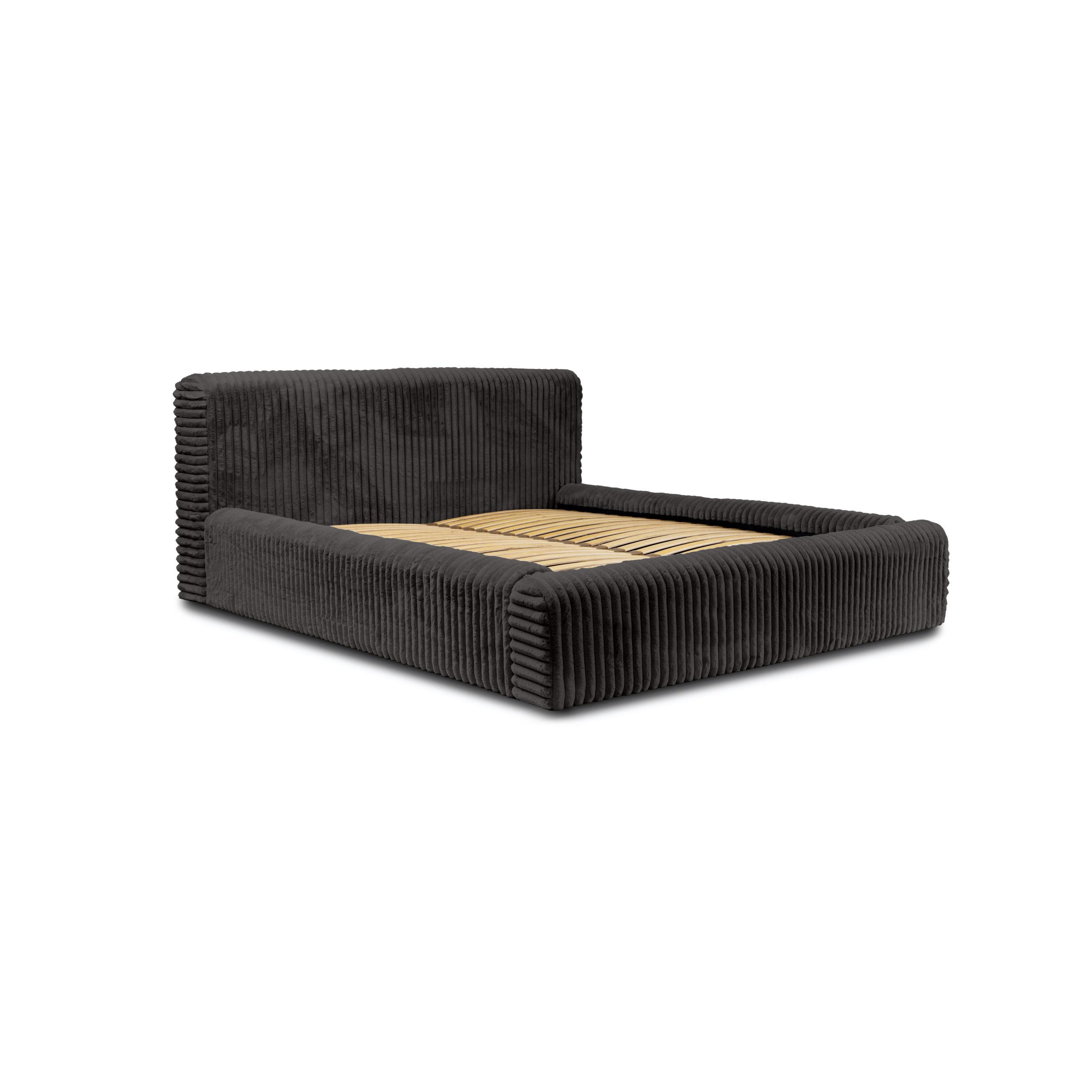 POLSTERBETT aus Strickmaterial Kostar 180x200 cm, Dunkelgrau - Dunkelgrau, Textil (180/200cm) - Fedve