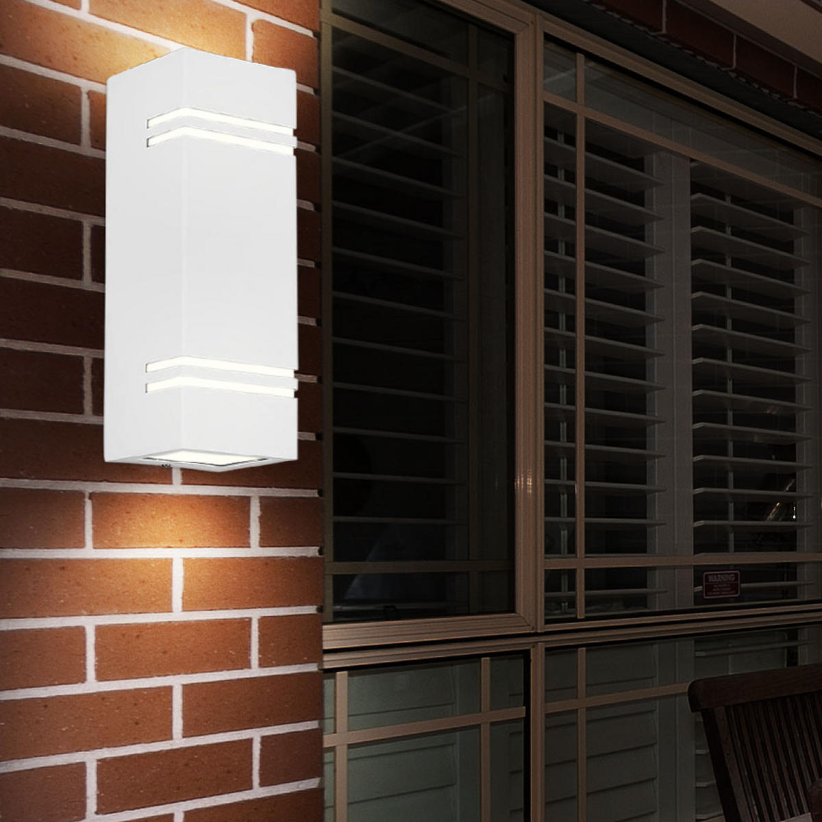 LED AUSSEN-WANDLEUCHTE Aluminium Weiß - Weiß, Metall (8.7/25/8.5cm)