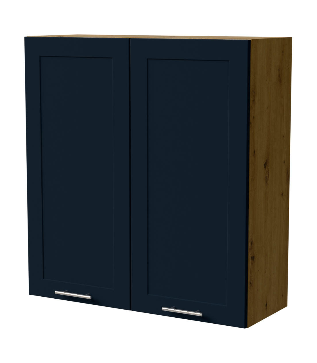 HÄNGESCHRANK Oslo W4/90 Eiche Artisan / Indigo Matt 90 / 32,5 / 96cm - Eiche Artisan/Dunkelblau, Holz/Holzwerkstoff (90/96/32.5cm) - Feldmann-Wohnen