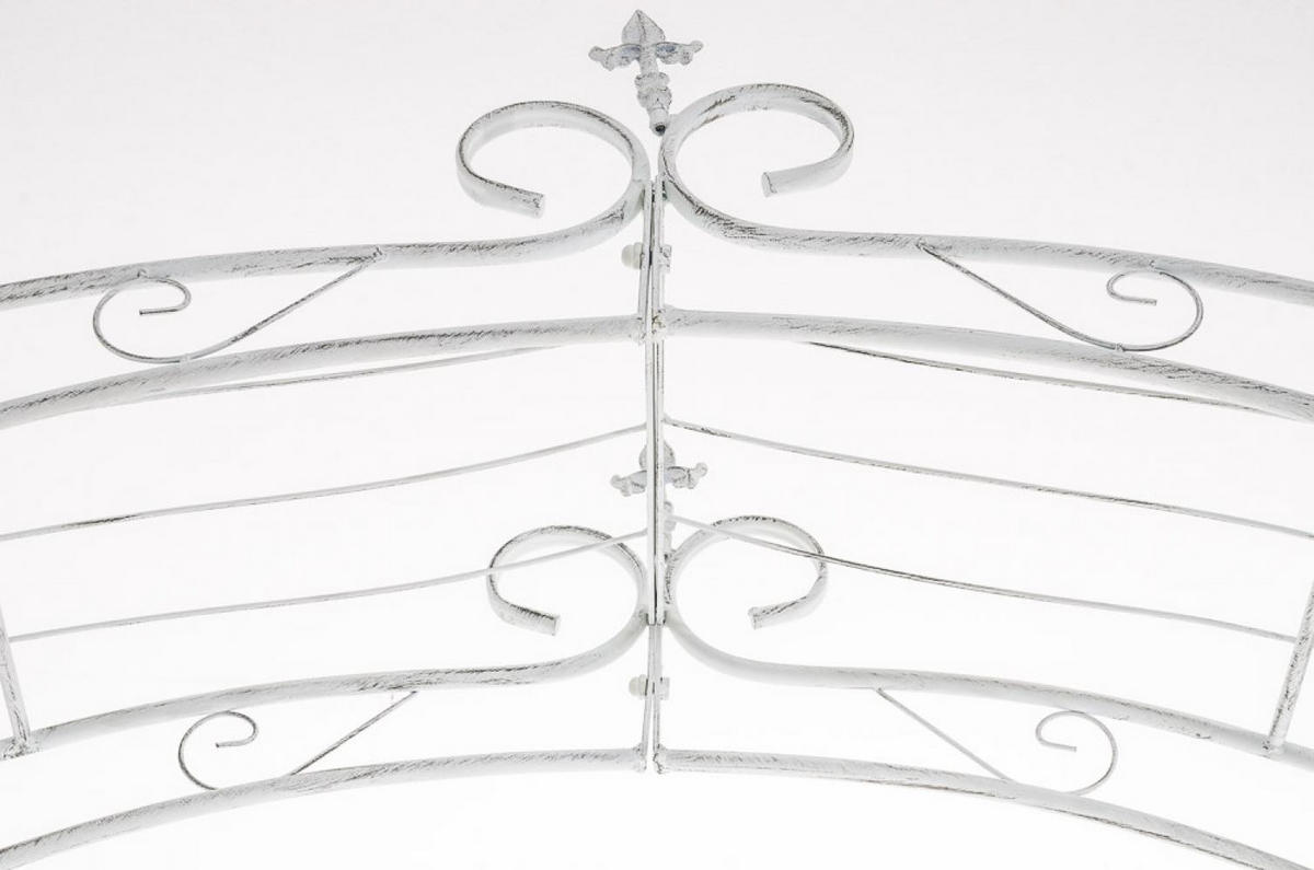 ROSENBOGEN Metall Antik Weiß - Weiß, Metall (148/260/34.5cm) - CLP